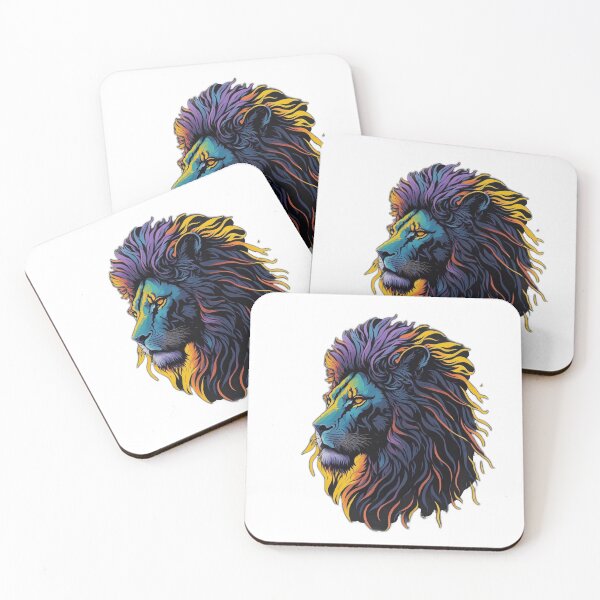 Item preview, Quirky and Bold: 3D Vector Art of a Lion Silhouette against a Sunset designed and sold by RedArtG09.