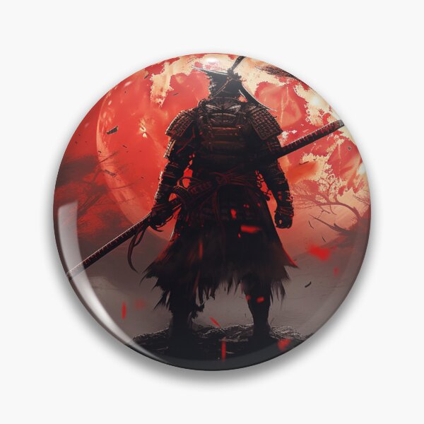 Item preview,  "Red Moon over the Battlefield: A Samurai at the Twilight of Battle" designed and sold by Anthonny Barlan.