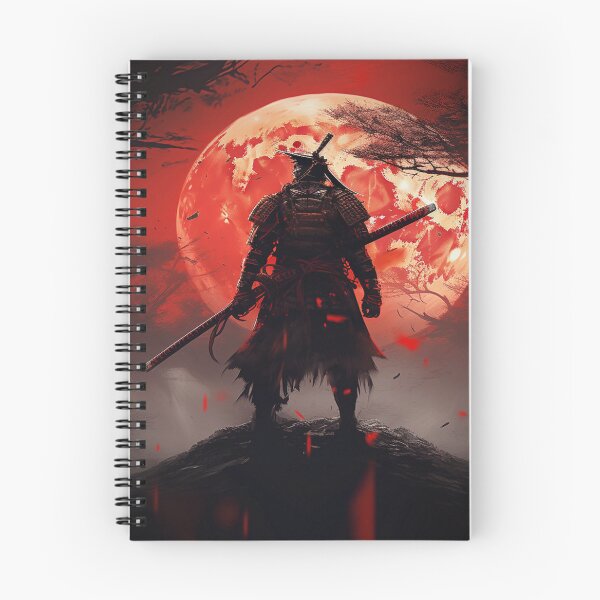 Item preview,  "Red Moon over the Battlefield: A Samurai at the Twilight of Battle" designed and sold by Anthonny Barlan.