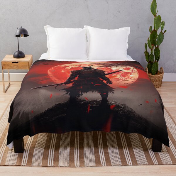 Item preview, "Red Moon over the Battlefield: A Samurai at the Twilight of Battle" designed and sold by Anthonny Barlan.