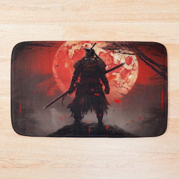 Item preview, "Red Moon over the Battlefield: A Samurai at the Twilight of Battle" designed and sold by Anthonny Barlan.