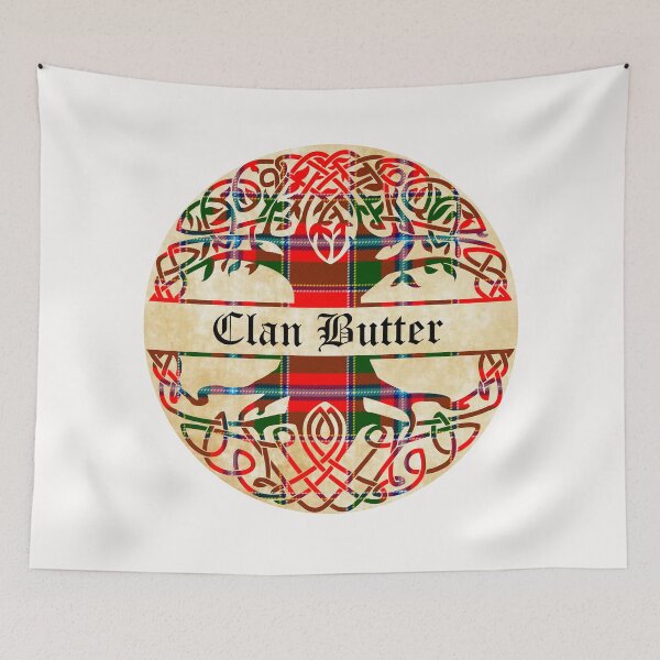 Item preview, Butter Tree of Life Clan Scottish Surname tartan designed and sold by BagTown Clans.