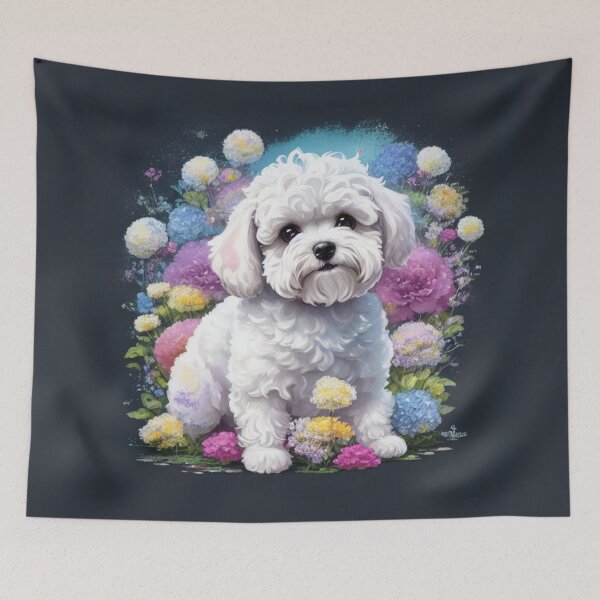 Item preview, Maltese Dog and flowers design designed and sold by Warih.