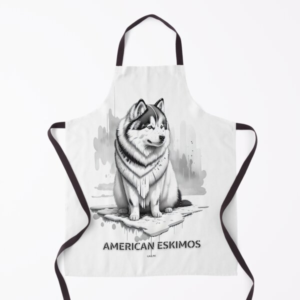 Item preview, American Eskimo dog brush sketch by CallisC Arts designed and sold by CallisC-Arts.