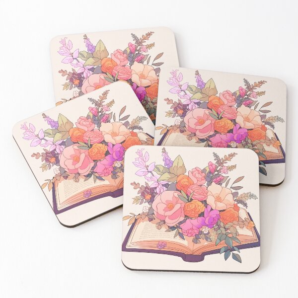 Item preview, Open book with flowers designed and sold by Kinako Studio.