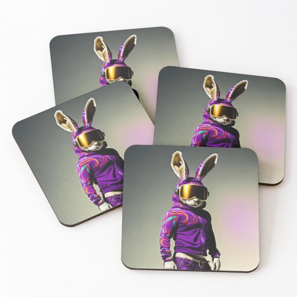 Item preview, Leo powder snow - The fastest rabbit on skis designed and sold by Pixelboys.