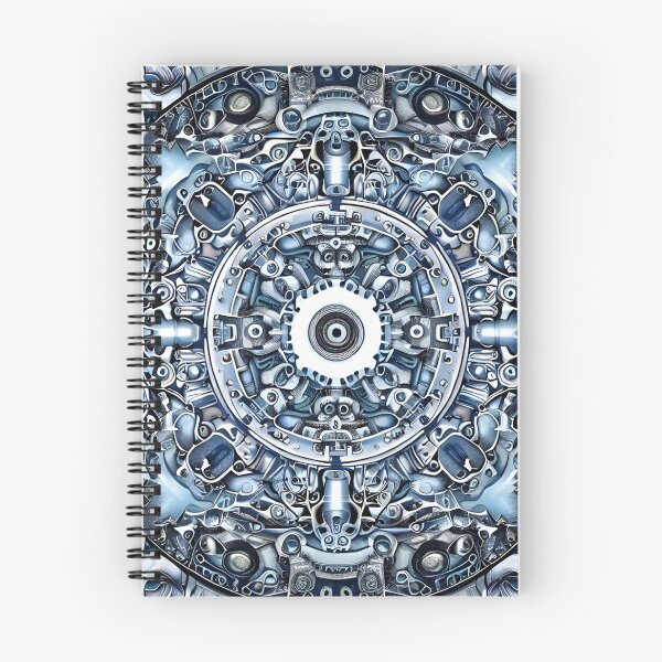 Item preview, Mechanical mandala in blue tones designed and sold by Edekad.