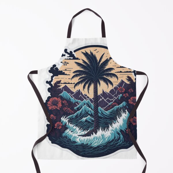 Item preview, Surreal Splashes: Vector Illustration of Majestic Palm Tree with Water Splashes designed and sold by RedArtG09.