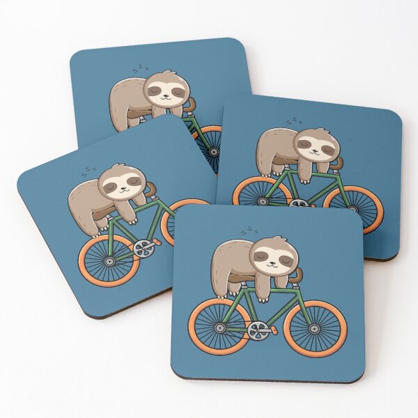 Item preview, Cute sloth sleeping on a bicycle  designed and sold by Donutlovers.
