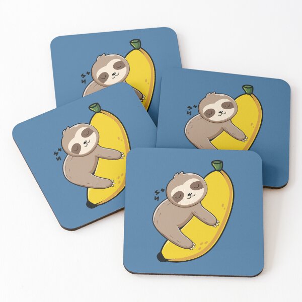 Item preview, Cute sloth sleeping on a banana fruit  designed and sold by Donutlovers.