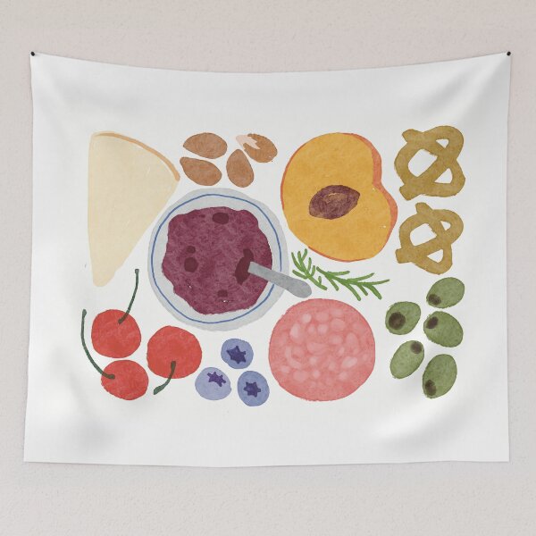 Item preview, charcuterie board artwork designed and sold by mandle-JOY.