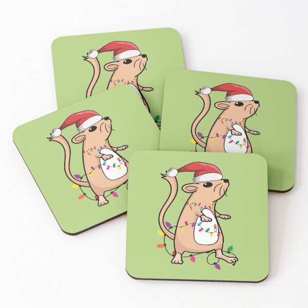 Item preview, Funny gerbil mouse with christmas lights  designed and sold by Donutlovers.