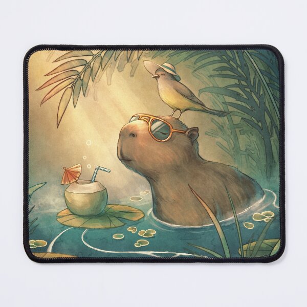 Item preview, Chill with Best Friends: Capybara and Bird designed and sold by Mazarineart.
