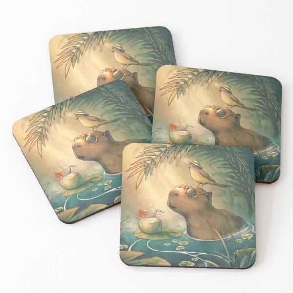Item preview, Chill with Best Friends: Capybara and Bird designed and sold by Mazarineart.