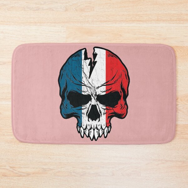 Item preview, French grunge skull on france flag  designed and sold by Donutlovers.