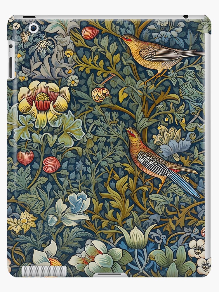 Birds and Flowers VII Victorian Garden - Vintage Tapestry inspired by  William Morris | iPad Case & Skin