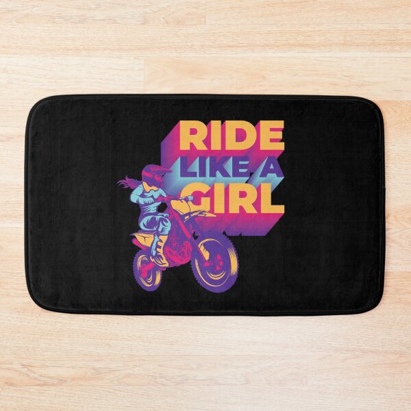 Item preview, Ride Like A Girl Motocross Motorrad Bike designed and sold by MooonTees.