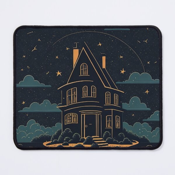 Item preview, Simple House Doodle At Night designed and sold by hassanjnoub.