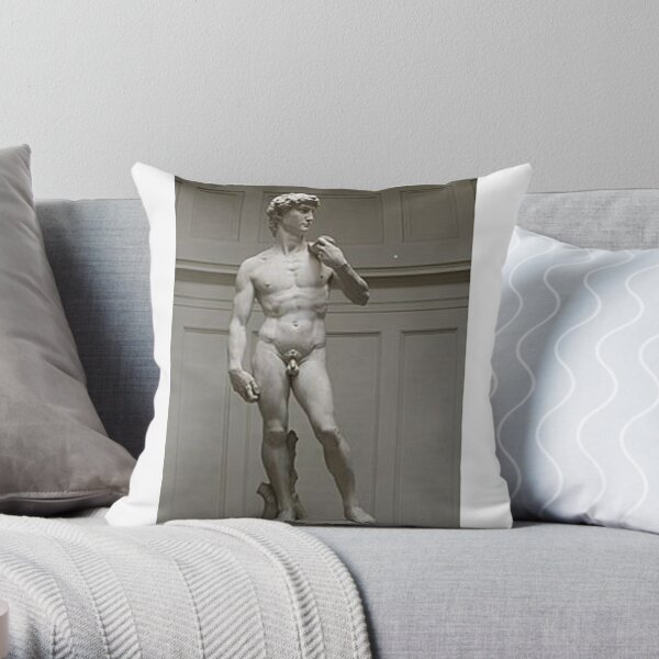 David by Michelangelo #David #Michelangelo #DavidbyMichelangelo #masterpiece Renaissance sculpture Throw Pillow