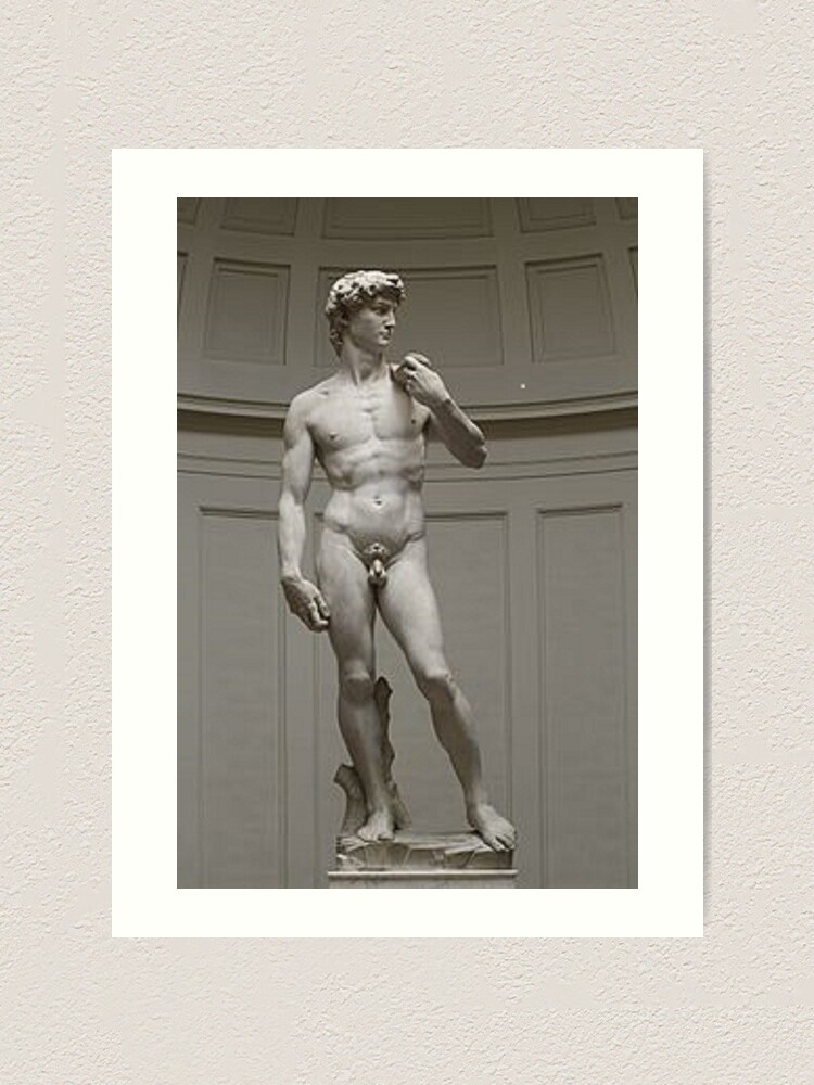 Alternate view of David by Michelangelo #David #Michelangelo #DavidbyMichelangelo #masterpiece Renaissance sculpture Art Print