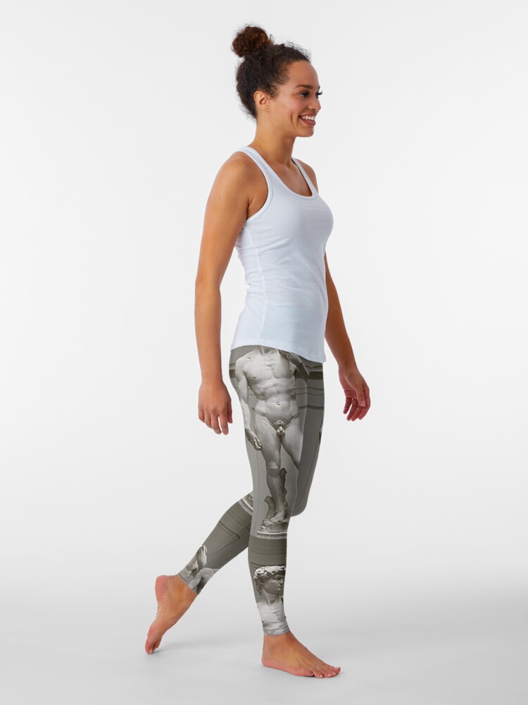 Alternate view of David by Michelangelo #David #Michelangelo #DavidbyMichelangelo #masterpiece Renaissance sculpture Leggings
