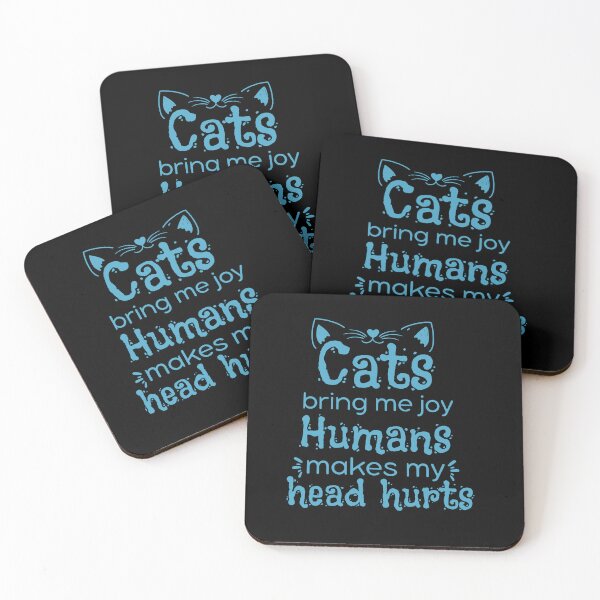 Item preview, Cats Bring Me Joy Humans Make My Head Hurt designed and sold by designerpriti.