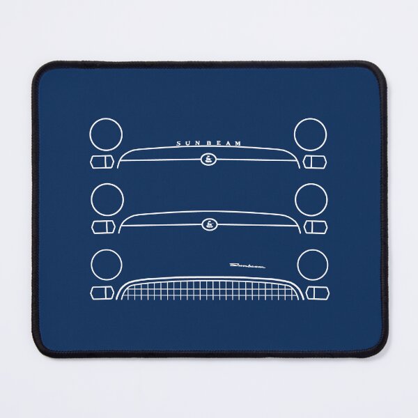 Item preview, Sunbeam Tiger Mk1-2 classic 1960s British car evolution white outlines designed and sold by soitwouldseem.