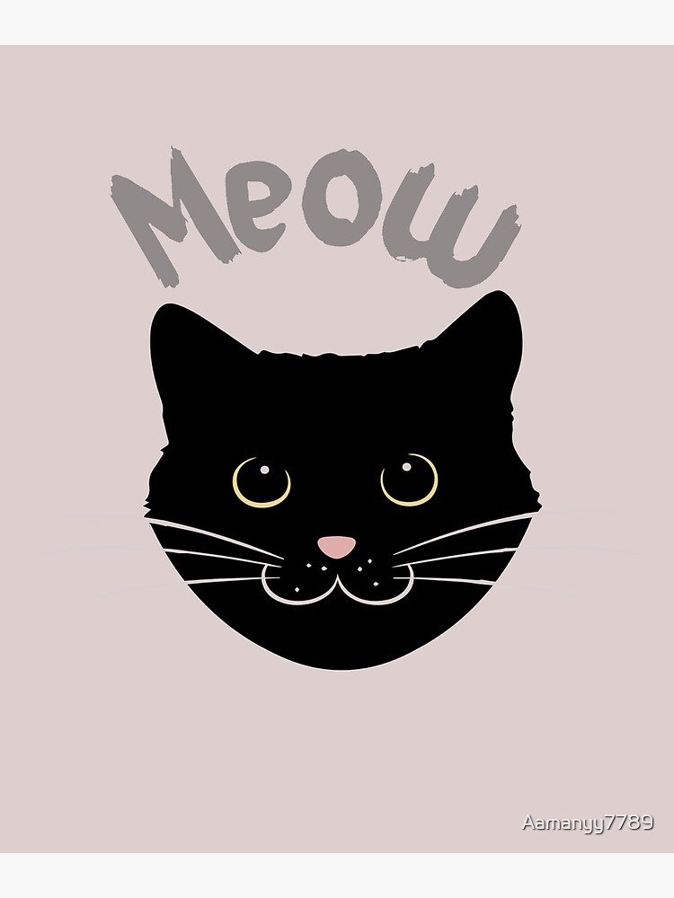 Cute cat meow.  Art Print for Sale by Aamanyy7789