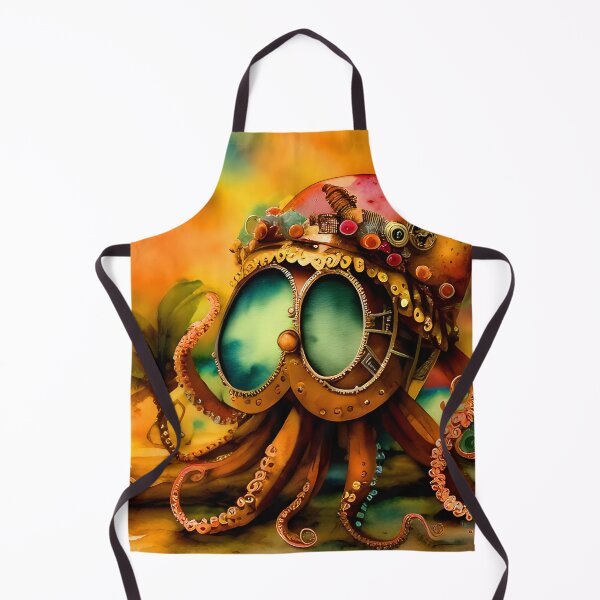 Artikelvorschau, Oktopus für Kinder, niedliches Meerestier, Märchenbuch-Stil, Steampunk-Kunst für Kinder – KI-generierte Kunst 1 von 8 entworfen und verkauft von Beachy.