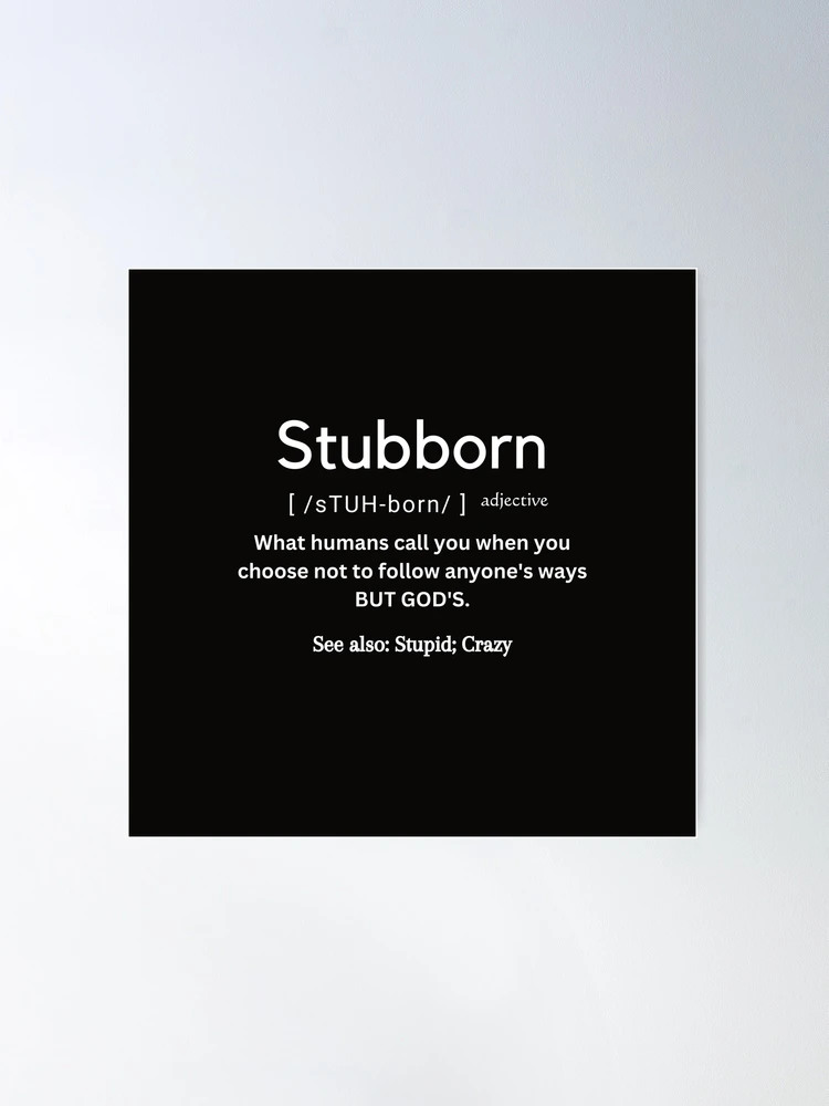 STUBBORN definition in American English