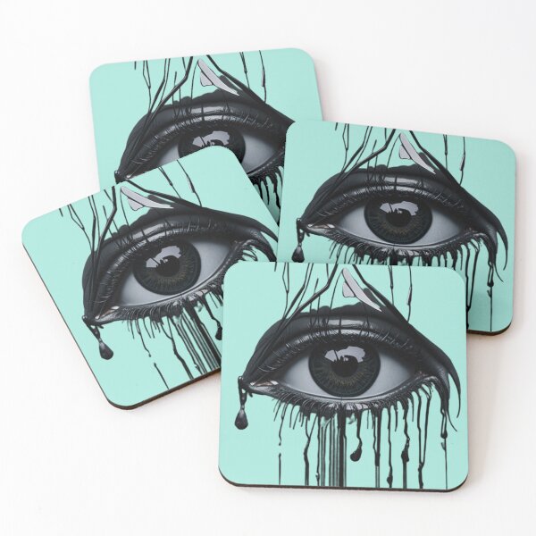 Item preview, tear eays bleck design designed and sold by krishana3d.