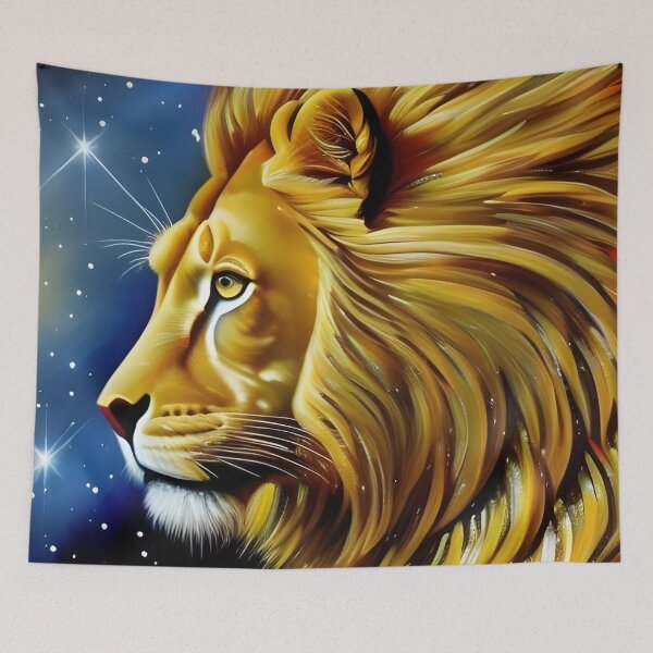 Aperçu de l'œuvre Star Lion, empâtement, Ai Generated Art créée et vendue par ACC .