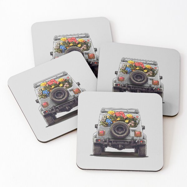 Item preview, Silver Jimny Flower Power Rear View designed and sold by stoicjimny.