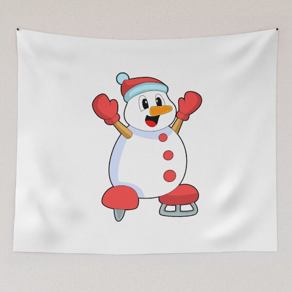 Aperçu de l'œuvre Snowman Ice skating Ice skates créée et vendue par Snabdesign84.