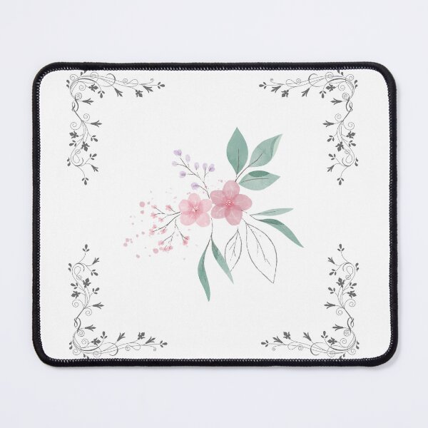 Item preview, Baby pink flower and Greek fret. designed and sold by coffeeflavour.