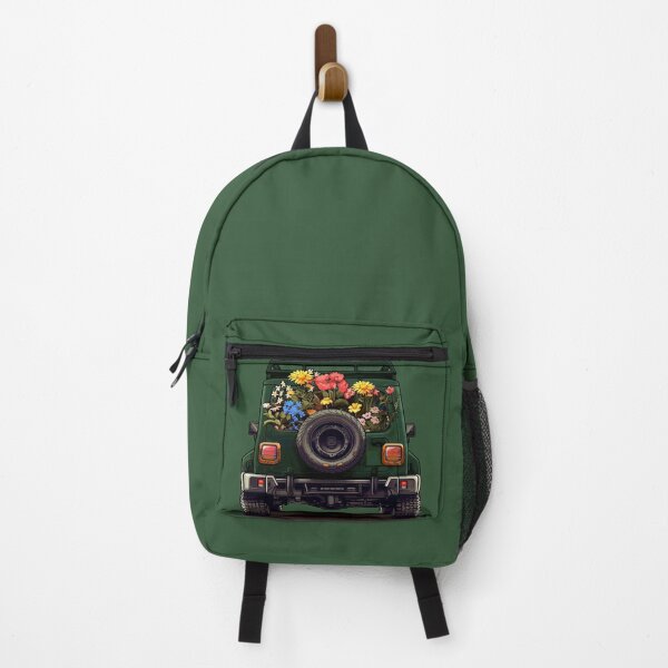 Item preview, Jungle Green Jimny Flower Power Rear View designed and sold by stoicjimny.