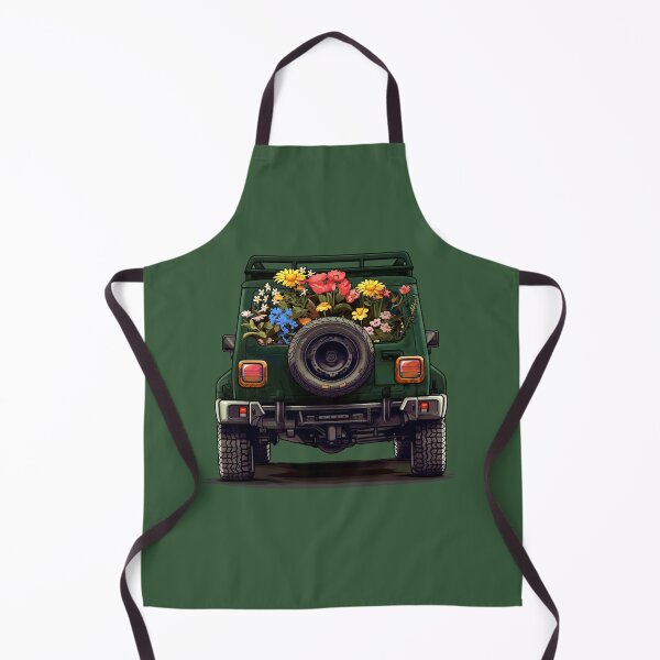 Item preview, Jungle Green Jimny Flower Power Rear View designed and sold by stoicjimny.