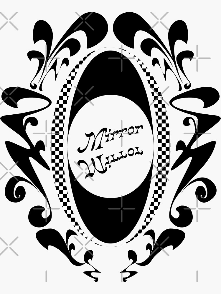 Thumbnail 3 of 3, Sticker, Mirror Mirror Art Nouveau Funky Sticker designed and sold by LizzyBasil.