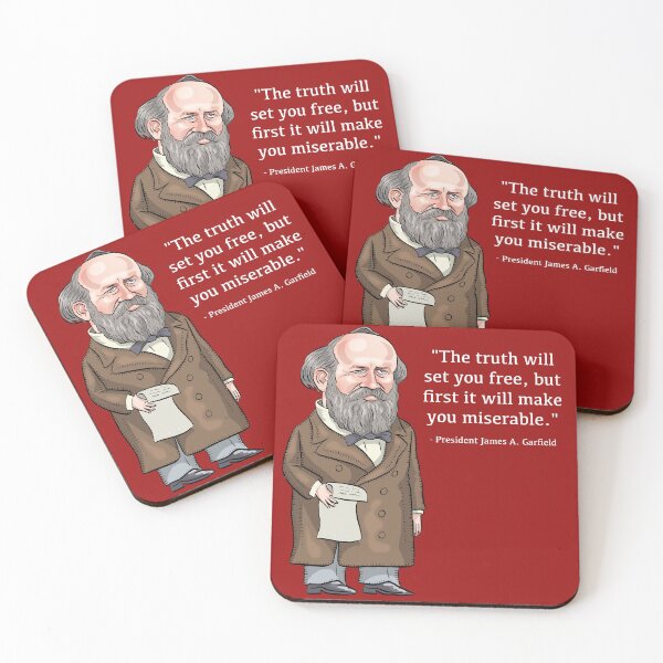 Item preview, President James A. Garfield: "The truth will set you free" designed and sold by MacKaycartoons.