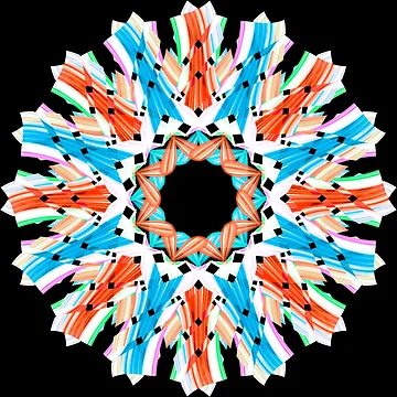 Artwork thumbnail, multicolored mandala by Meo Design