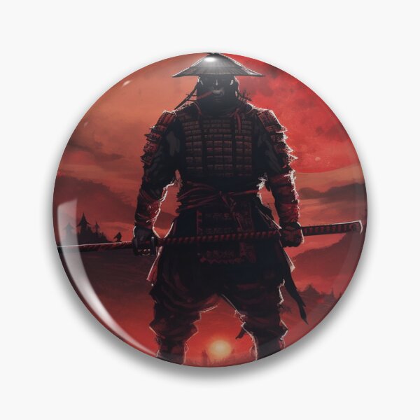Item preview,  "Red Moon over the Battlefield: A Samurai at the Twilight of Battle" designed and sold by Anthonny Barlan.