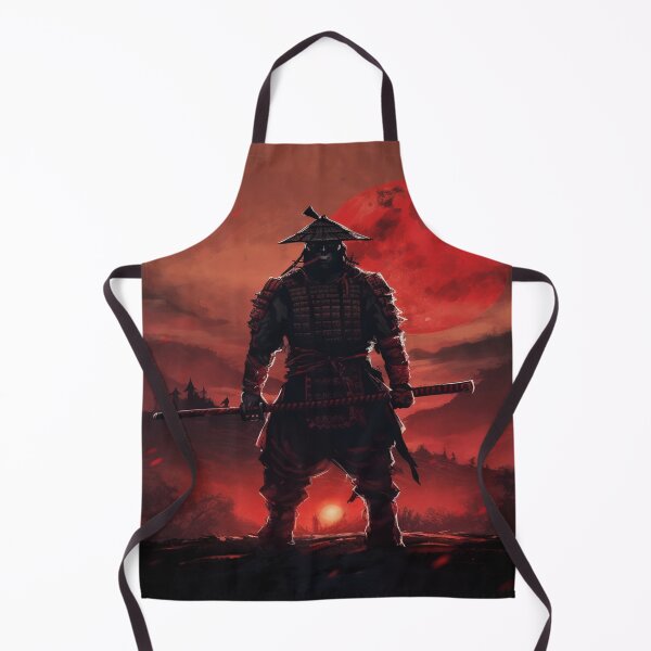 Item preview, "Red Moon over the Battlefield: A Samurai at the Twilight of Battle" designed and sold by Anthonny Barlan.
