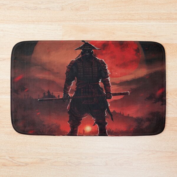 Item preview, "Red Moon over the Battlefield: A Samurai at the Twilight of Battle" designed and sold by Anthonny Barlan.