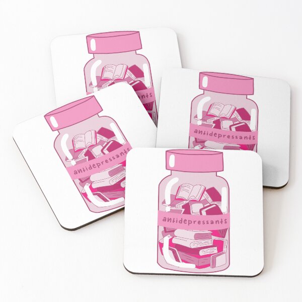 Item preview, FUNNY BOOK STICKER: BOOK ANTIDEPRESSANTS designed and sold by Therandomreader.