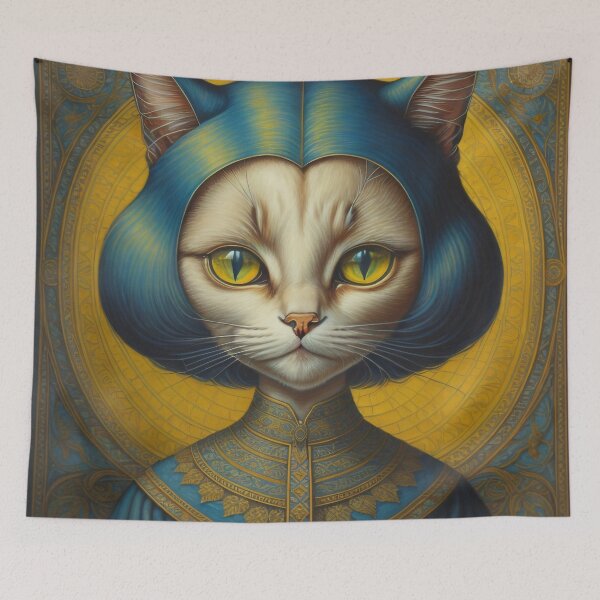 Item preview, Blue Hair Cat  by Perceptual Paradox Creations designed and sold by hobbit73.