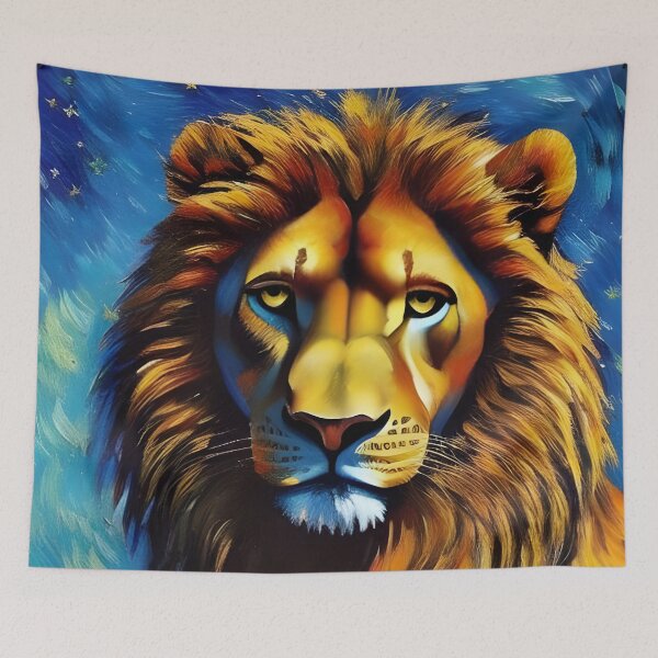Aperçu de l'œuvre Star Lion, empâtement, Ai Generated Art créée et vendue par ACC .