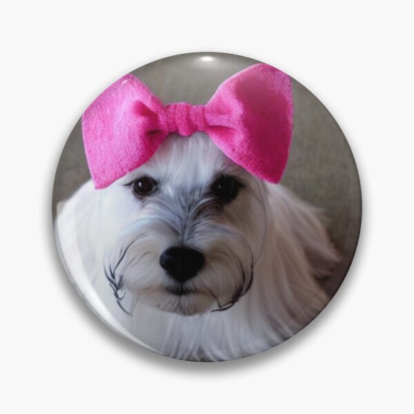 Item preview, cute dog bow, pretty, pink designed and sold by awsmdesigns.