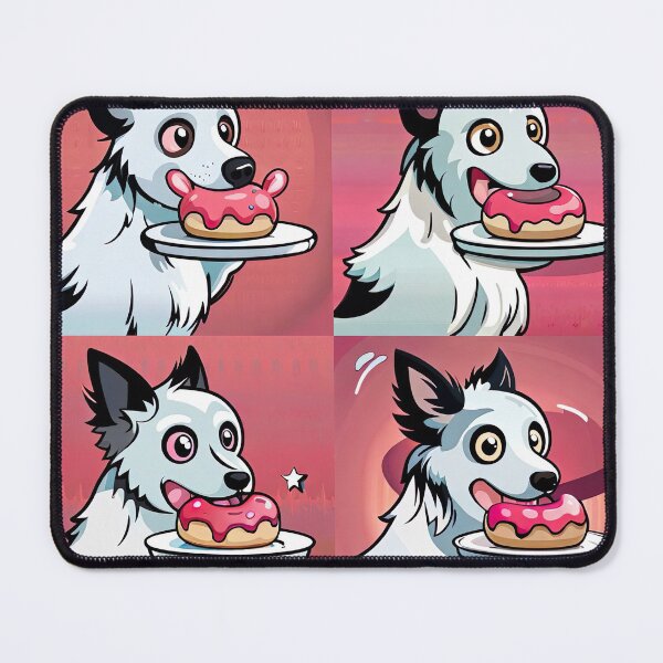 Item preview, Indulgent Delight: Dog and Donut - Dog Eating A Donut designed and sold by PoxShops.