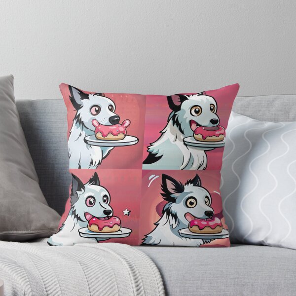 Item preview, Indulgent Delight: Dog and Donut - Dog Eating A Donut designed and sold by PoxShops.