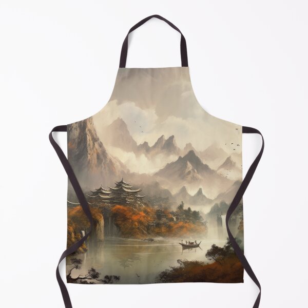 Item preview, Little Boat in Chinese Mountain Landscape in Autumn designed and sold by NoWayy.